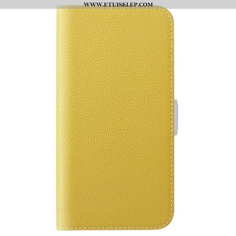 Etui Na Telefon Pokrowce do Sony Xperia 5 IV Podwójne Zapięcie Ze Skóry Litchi